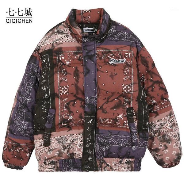 men's down & parkas 2021 winter streetwear jacket men hip hop cashew flowers print letters coat zipper thick jackets fashion casual ove, Black
men's down & parkas 2021 winter streetwear jacket men hip hop cashew flowers print letters coat zipper thick jackets fashion casual ove, Black