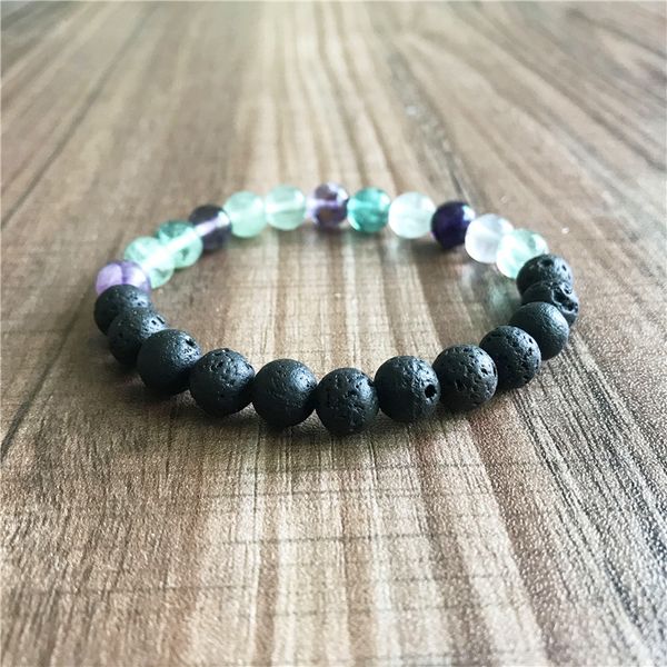 fashion bracelets of lava stone and fluorite bracelet wrist mala colorful yoga bracelet women's men's healing jewelry gift, Black
fashion bracelets of lava stone and fluorite bracelet wrist mala colorful yoga bracelet women's men's healing jewelry gift, Black