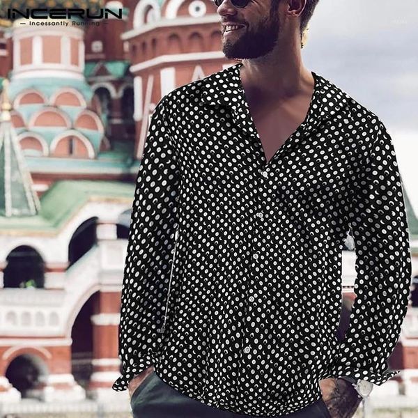incerun polka dot men shirt fashion long sleeve autumn breathable streetwear turn-down collar brand shirts men camisa 2019 s-5xl1, White;black
incerun polka dot men shirt fashion long sleeve autumn breathable streetwear turn-down collar brand shirts men camisa 2019 s-5xl1, White;black