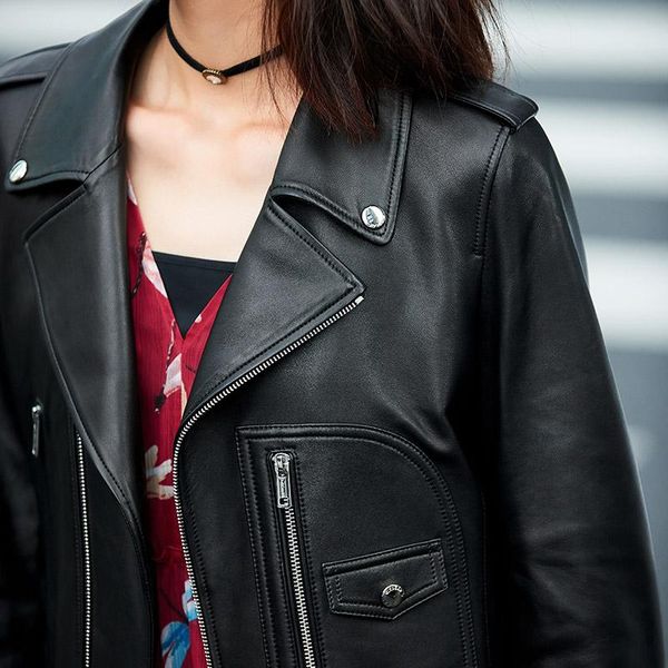 women's leather & faux geniune women sheepskin bomber jacket spring autumn streetwear chaqueta 2021 a500269 mf529, Black
women's leather & faux geniune women sheepskin bomber jacket spring autumn streetwear chaqueta 2021 a500269 mf529, Black
