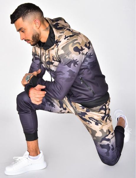 2020 new men's sport sets two piece set 3d camouflage gradient hoodie cardigan men's sport suit1, Gray
2020 new men's sport sets two piece set 3d camouflage gradient hoodie cardigan men's sport suit1, Gray