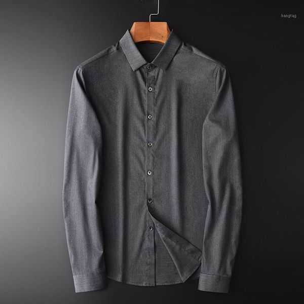 grey luxury business and casual long sleeve mens dress soft solid color slim man shirts plus size 4xl1, White;black
grey luxury business and casual long sleeve mens dress soft solid color slim man shirts plus size 4xl1, White;black