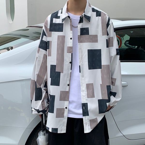 2021 new long manly shirt spring and fresh fall lapel all-male size m-5xl men's clothing youth jmz7, White;black
2021 new long manly shirt spring and fresh fall lapel all-male size m-5xl men's clothing youth jmz7, White;black