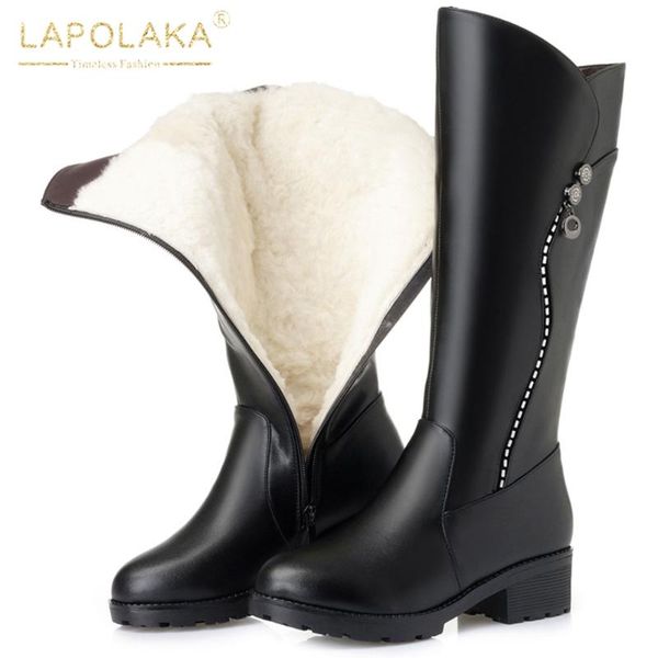 boots lapolaka 2021 plus size 43 fashion genuine leather for winter keep warm fur wool plush snow female shoes woman, Black
boots lapolaka 2021 plus size 43 fashion genuine leather for winter keep warm fur wool plush snow female shoes woman, Black
