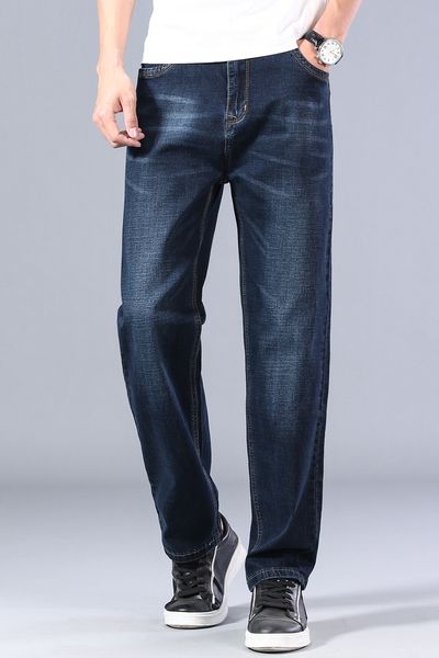 men's straight jeans loose straight trend in the high waist stretch casual denim pants dark blue
men's straight jeans loose straight trend in the high waist stretch casual denim pants dark blue