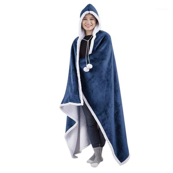 pom-pom hooded throw blanket thicken and lengthen warm printed casual home blanket hg991
pom-pom hooded throw blanket thicken and lengthen warm printed casual home blanket hg991
