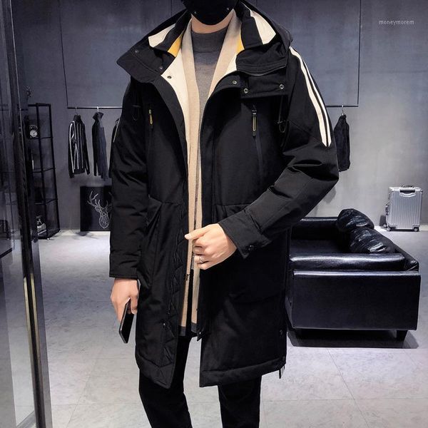 and long cotton padded clothes korean version thickened hooded cotton padded jacket casual jacket for men1, Black
and long cotton padded clothes korean version thickened hooded cotton padded jacket casual jacket for men1, Black