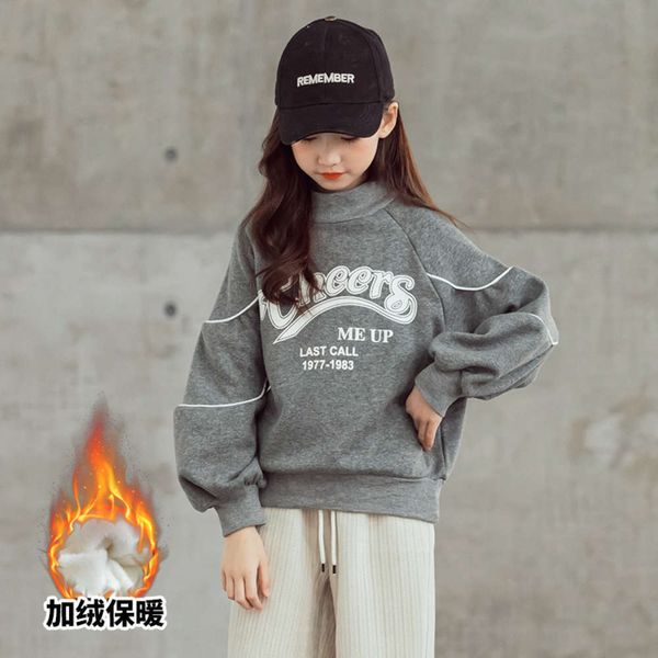 2020 girl's plush high winter collar loose bottomed middle aged children's warm and thickened sweater 63rb, Black
2020 girl's plush high winter collar loose bottomed middle aged children's warm and thickened sweater 63rb, Black