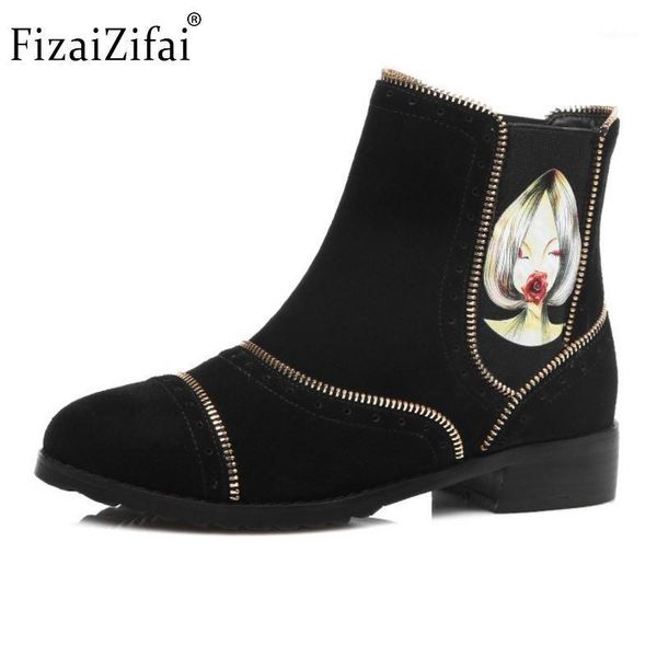 boots brand women genuine leather ankle woman fashion floral square heel botas fur winter warm shoes size 31-451, Black
boots brand women genuine leather ankle woman fashion floral square heel botas fur winter warm shoes size 31-451, Black