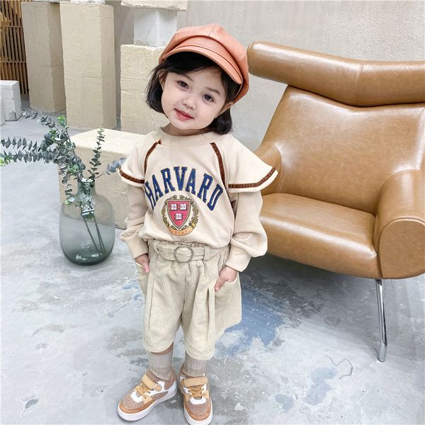 2021 new spring baby girl 2-pcs sets turn-down collar sweatshirts + corduroy shorts with sashes kids clothes e8052, White
2021 new spring baby girl 2-pcs sets turn-down collar sweatshirts + corduroy shorts with sashes kids clothes e8052, White