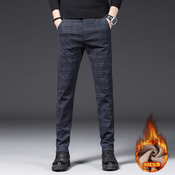autumn men's casual korean trend slim straight tube winter plush tide business plaid leg pants, Black
autumn men's casual korean trend slim straight tube winter plush tide business plaid leg pants, Black