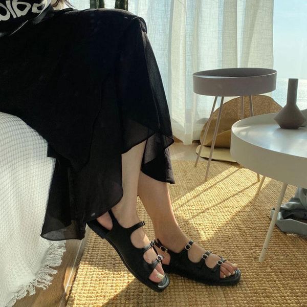 sandals teahoo women fashionable vintage gladiator 2021 cutout three buckle open toe roman shoes zapatos mujer1, Black
sandals teahoo women fashionable vintage gladiator 2021 cutout three buckle open toe roman shoes zapatos mujer1, Black