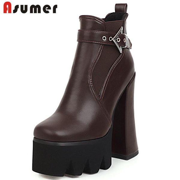boots asumer 2021 big size 43 gladiator shoes women ankle round toe pu metal decoration fashion high heel platform woman, Black
boots asumer 2021 big size 43 gladiator shoes women ankle round toe pu metal decoration fashion high heel platform woman, Black