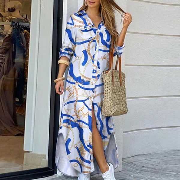 women elegant print buttoned slit shirt dress autumn lapel neck maxi party dress casual loose long sleeve beach dresses vestidos1, Black;gray
women elegant print buttoned slit shirt dress autumn lapel neck maxi party dress casual loose long sleeve beach dresses vestidos1, Black;gray
