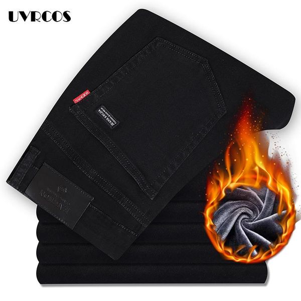 men's jeans 2021 winter warm slim fit business fashion thicken denim trousers fleece stretch brand pants black blue
men's jeans 2021 winter warm slim fit business fashion thicken denim trousers fleece stretch brand pants black blue