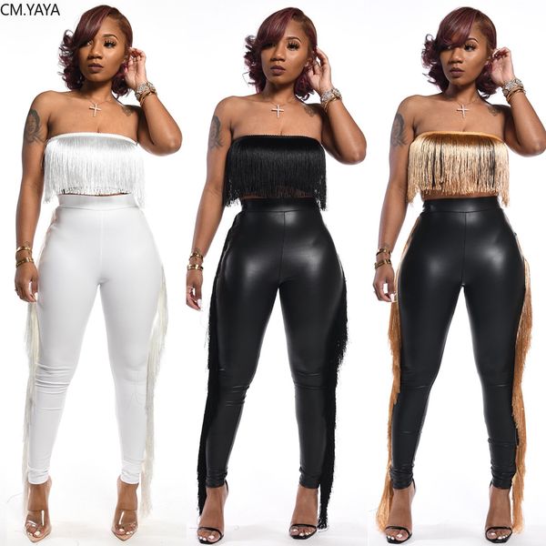 2020 winter women sets strapless tassel pants suits pu leather two piece set night club tracksuits fitness outfits gl7073 c1114, Black;white
2020 winter women sets strapless tassel pants suits pu leather two piece set night club tracksuits fitness outfits gl7073 c1114, Black;white