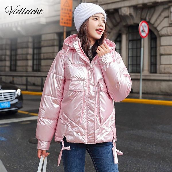 vielleicht new arrival women winter jacket shining fabric cotton padded warm thicken short coat hooded fashion parka female 210203, Black
vielleicht new arrival women winter jacket shining fabric cotton padded warm thicken short coat hooded fashion parka female 210203, Black
