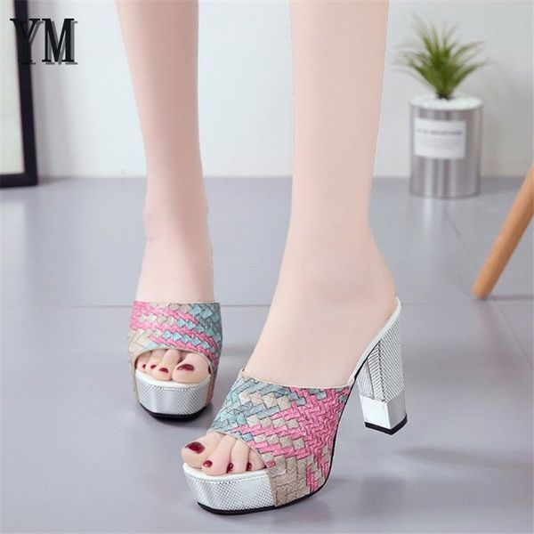 woven pattern patchwork large 35-39 platform heels peep toe summer women's shoes 11cm woman sandals slippers y200405, Black
woven pattern patchwork large 35-39 platform heels peep toe summer women's shoes 11cm woman sandals slippers y200405, Black