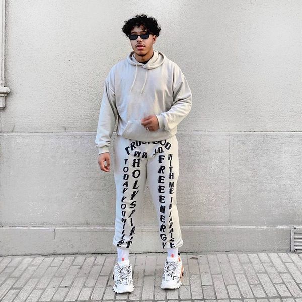 newkanye sunday service cpfm three-dimensional letter print tapered trousers 2020, Black
newkanye sunday service cpfm three-dimensional letter print tapered trousers 2020, Black