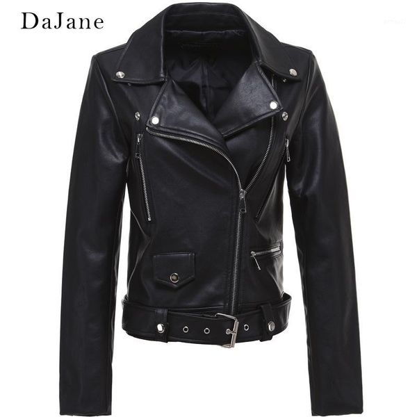 women's leather & faux dajane high waist motorcycle female handsome european short slim coat chic shirt spring1, Black
women's leather & faux dajane high waist motorcycle female handsome european short slim coat chic shirt spring1, Black