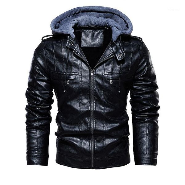 mens winter plus velvet pu leather jacket hooded collar motorcycle faux leather coats thicken warm bomber jackets brand clothing1, Black
mens winter plus velvet pu leather jacket hooded collar motorcycle faux leather coats thicken warm bomber jackets brand clothing1, Black