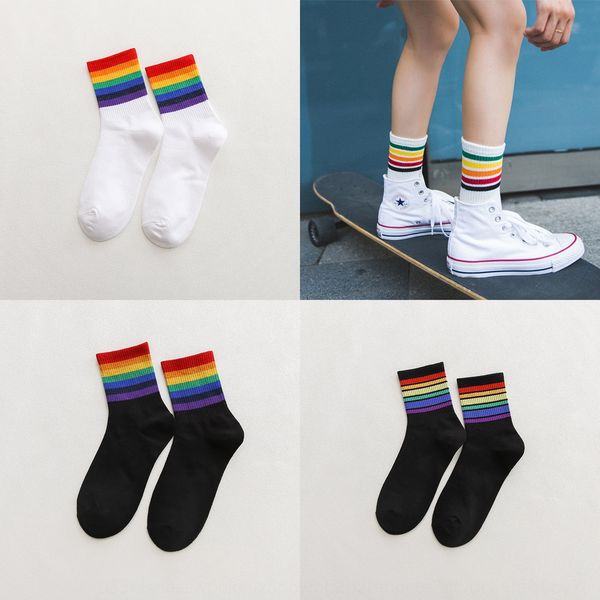 autumn and winter new women's sports leisure rainbow cotton cotton breathable sweat wicking socks pile up socks xlyic, Black
autumn and winter new women's sports leisure rainbow cotton cotton breathable sweat wicking socks pile up socks xlyic, Black