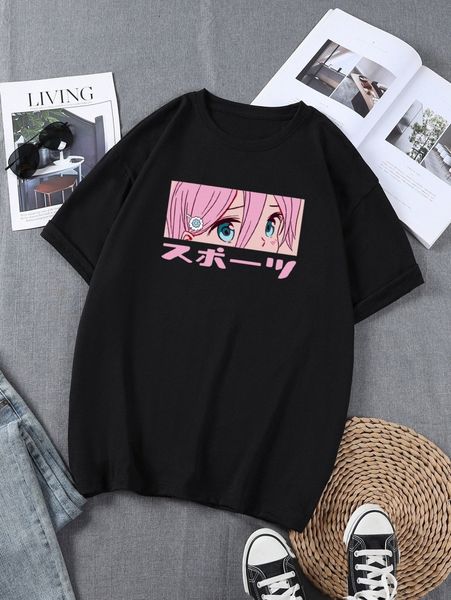 men japanese letter and figure graphic tee p2yr#, White;black 
men japanese letter and figure graphic tee p2yr#, White;black