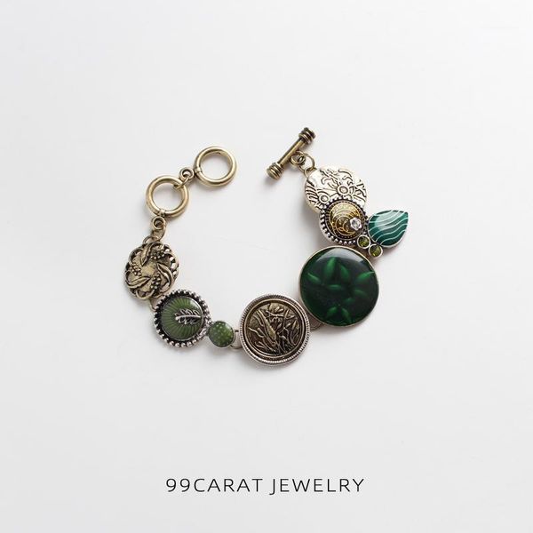 custom 99- european and american ladies folk style green drip oil retro new standard bracelet (eq)1, Golden;silver
custom 99- european and american ladies folk style green drip oil retro new standard bracelet (eq)1, Golden;silver