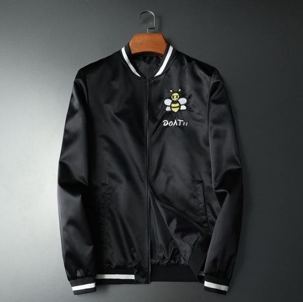 2021 new men luxury rib sleeve embroidered bees striped high couple baseball coats & jackets abstract digital coat motor #m21 xfcn, Black;brown
2021 new men luxury rib sleeve embroidered bees striped high couple baseball coats & jackets abstract digital coat motor #m21 xfcn, Black;brown