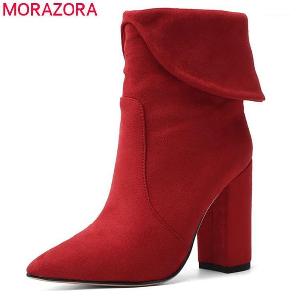 boots morazora 2021 est women ankle flock pointed toe autumn winter booties classic high heels shoes woman dress office shoes1, Black
boots morazora 2021 est women ankle flock pointed toe autumn winter booties classic high heels shoes woman dress office shoes1, Black