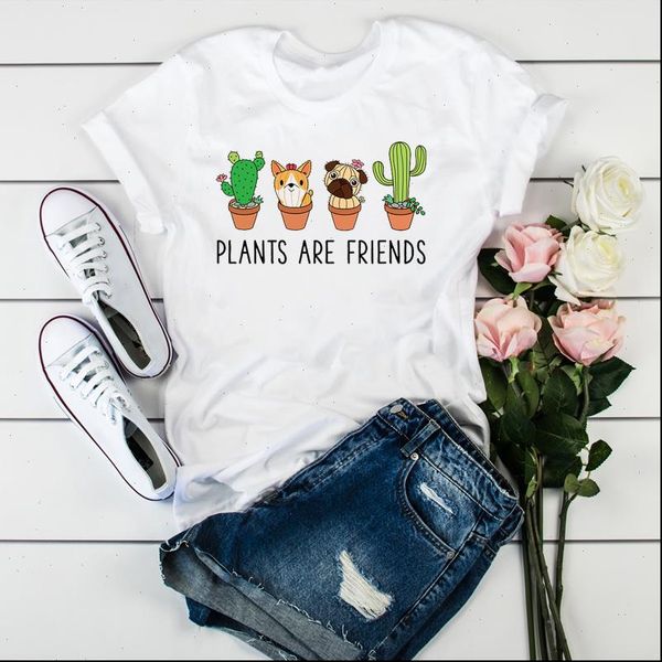 women plants friends dog cat cactus print clothes ladies womens clothes female tumblr t shirt graphic t shirt t shirts, White
women plants friends dog cat cactus print clothes ladies womens clothes female tumblr t shirt graphic t shirt t shirts, White