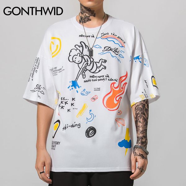 graffiti fire flame angel smile face print tshirts streetwear hip hop casual loose short sleeve tees shirts men, White;black
graffiti fire flame angel smile face print tshirts streetwear hip hop casual loose short sleeve tees shirts men, White;black