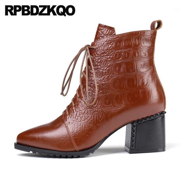 boots genuine leather front lace up casual ankle autumn high heel women pointed toe 2021 shoes chunky booties winter big size1, Black
boots genuine leather front lace up casual ankle autumn high heel women pointed toe 2021 shoes chunky booties winter big size1, Black