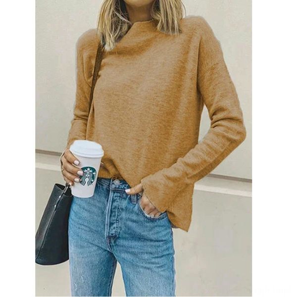 2020 autumn women's new sweater casual high collar solid color long sleeve sweater wo2ae, White;black
2020 autumn women's new sweater casual high collar solid color long sleeve sweater wo2ae, White;black