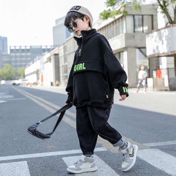 boys' thickened sweater children's 2020 plush new autumn and winter cloth, Black
boys' thickened sweater children's 2020 plush new autumn and winter cloth, Black