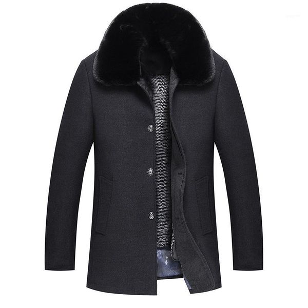 medium long thicken warm wool cashmere mens coat detachable lining big fur collar winter jacket men1, Black
medium long thicken warm wool cashmere mens coat detachable lining big fur collar winter jacket men1, Black