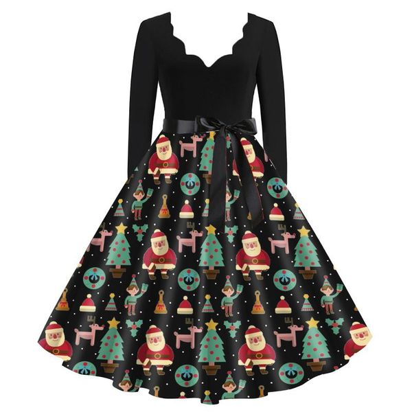 casual dresses plus size winter christmas woman party dress women vintage long sleeve 1950s housewife vestido de mujer, Black;gray
casual dresses plus size winter christmas woman party dress women vintage long sleeve 1950s housewife vestido de mujer, Black;gray