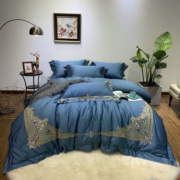 luxury egypt cotton blue classics bedding set embroidery silky duvet cover sets bed sheet 4pcs size pillowcases king
luxury egypt cotton blue classics bedding set embroidery silky duvet cover sets bed sheet 4pcs size pillowcases king