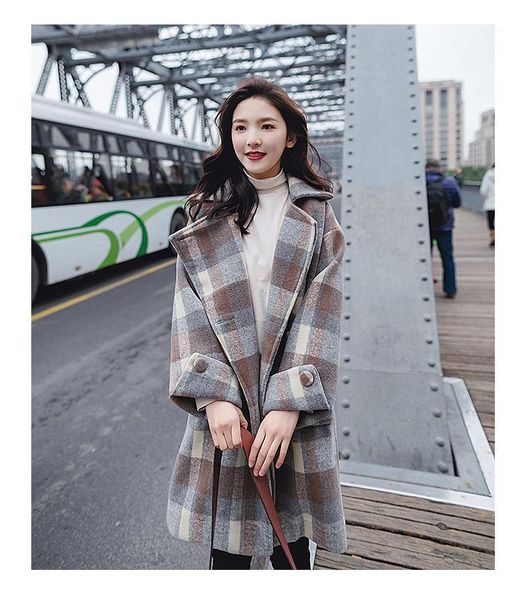 women's wool & blends womens casual loose vintage hepburn woolen coats single breasted button plaid shackets turn down check shirt jack, Black
women's wool & blends womens casual loose vintage hepburn woolen coats single breasted button plaid shackets turn down check shirt jack, Black