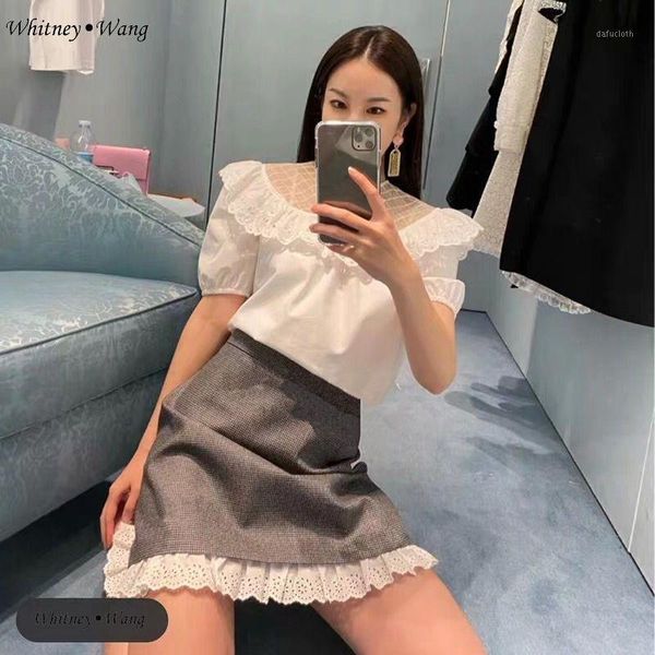 whitney wang 2020 autumn winter fashion streetwear blend woolen lace ruffles edging mini skirt women office lady skirts1, Black
whitney wang 2020 autumn winter fashion streetwear blend woolen lace ruffles edging mini skirt women office lady skirts1, Black