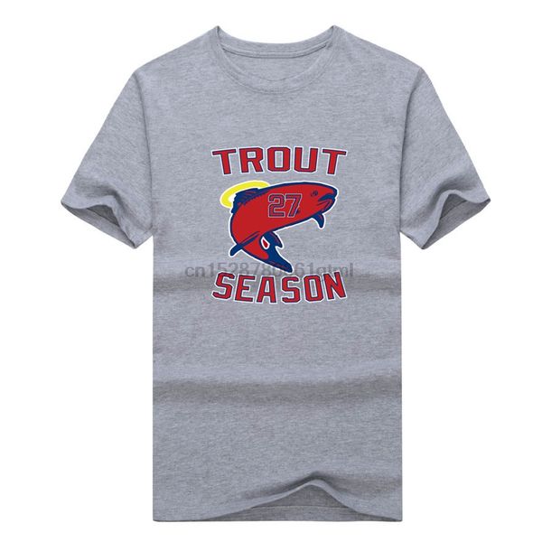 new mike trout angels trout season t-shirt 100% cotton t shirt 1130-5 asia size sport hooded sweatshirt hoodie