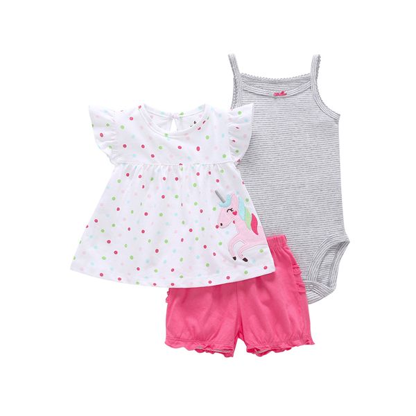 cartoon unicorn baby girl outfit summer suit 2020 newborn clothes sleeveless dot t shirt+stripe bodysuit+shorts clothing set 1021, White
cartoon unicorn baby girl outfit summer suit 2020 newborn clothes sleeveless dot t shirt+stripe bodysuit+shorts clothing set 1021, White