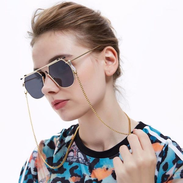 sunglasses frames casual luxury women fashion stainless steel chain cord holder neck strap eyeglasses with silicone good loop1, Silver
sunglasses frames casual luxury women fashion stainless steel chain cord holder neck strap eyeglasses with silicone good loop1, Silver