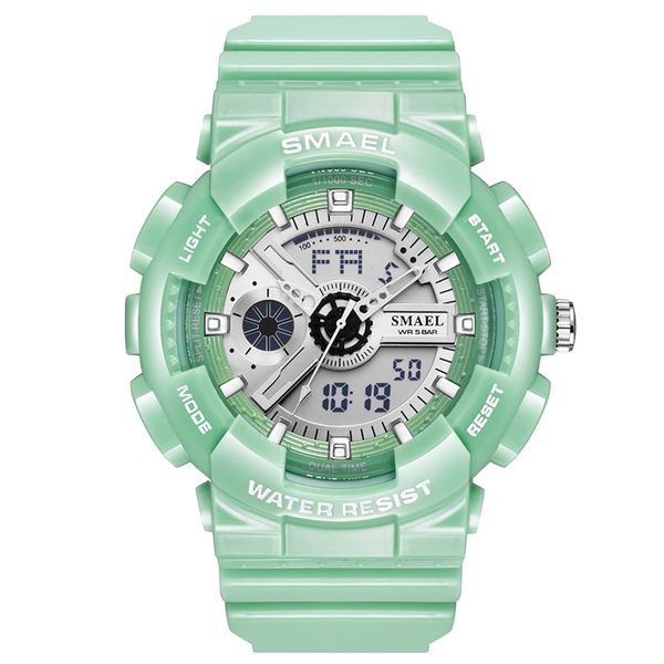 new 52mm smael fashion ins style quartz ditigal womens mens watch high school student lovers watches green resin strap valentine's day, Slivery;brown
new 52mm smael fashion ins style quartz ditigal womens mens watch high school student lovers watches green resin strap valentine's day, Slivery;brown