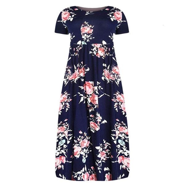 50#women plus size short sleeve printing o-neck long with pockets zomerjurk dames 2021 ropa de mujer, Black;gray
50#women plus size short sleeve printing o-neck long with pockets zomerjurk dames 2021 ropa de mujer, Black;gray