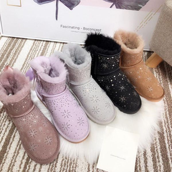 blinging bowknot 2020 nice 100% genuine sheepskin leather woman snow boots natural fur women's boots warm wool winter, Black
blinging bowknot 2020 nice 100% genuine sheepskin leather woman snow boots natural fur women's boots warm wool winter, Black