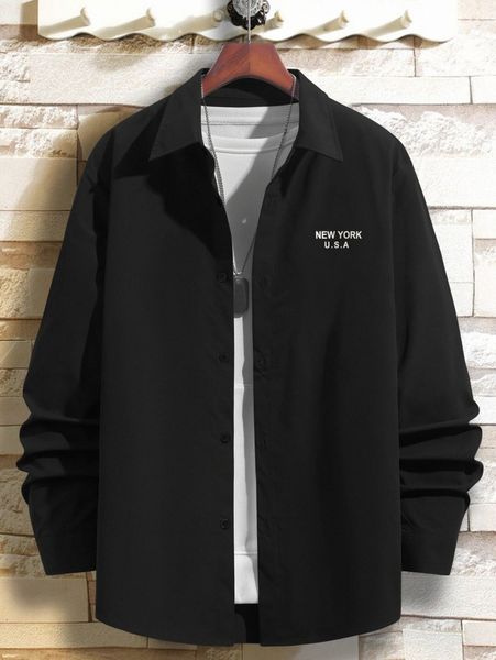 men letter graphic shirt without tee p9zj#, White;black
men letter graphic shirt without tee p9zj#, White;black