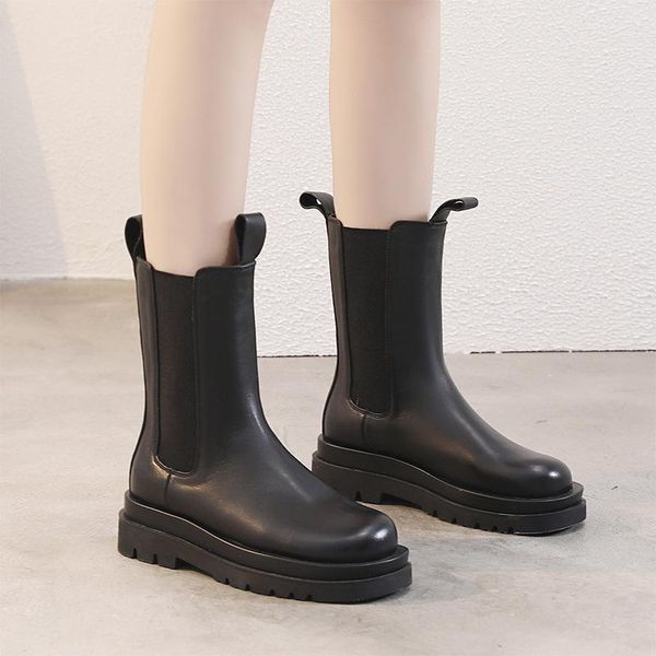 boots mona net red leather martin boots women's british style smooth medium thick soles short women's, Black
boots mona net red leather martin boots women's british style smooth medium thick soles short women's, Black