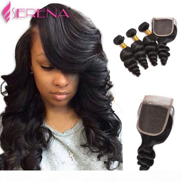brazilian virgin hair 7a loose wave 4"*4" lace closure with 3 bundles unprocessed human remy hair extension no tangles sh, Black;brown
brazilian virgin hair 7a loose wave 4"*4" lace closure with 3 bundles unprocessed human remy hair extension no tangles sh, Black;brown