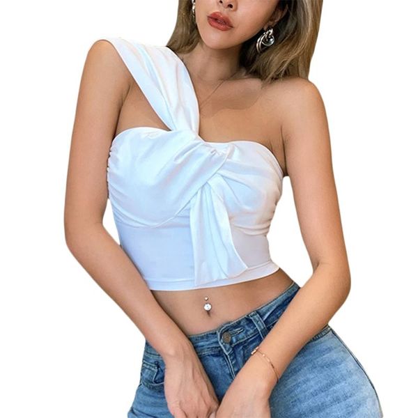 women's tanks & camis summer slim vest single shoulder solid color wrapped chest female crop one sleeveless, White
women's tanks & camis summer slim vest single shoulder solid color wrapped chest female crop one sleeveless, White
